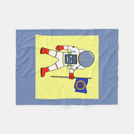 Astronaut Fleece Deken (Voorkant (Horizontaal))