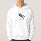 Astronaut Floating by the Moon Inspirational Space Hoodie (Voorkant)