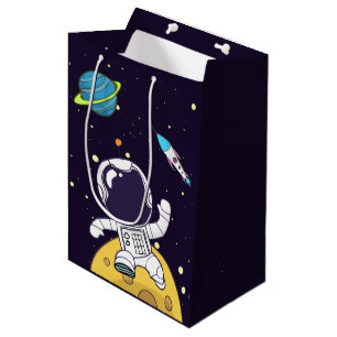 Astronaut Floating in Buitenruimte Medium Cadeauzakje