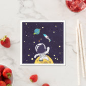 Astronaut Floating in Buitenruimte Servet (Insitu)