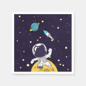 Astronaut Floating in Buitenruimte Servet (Voorkant)