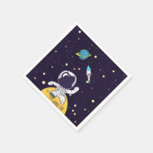 Astronaut Floating in Buitenruimte Servet (Hoek)