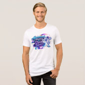 Astronaut Floating In Deep Space Tri-Blend Shirt (Voorkant volledig)