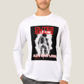 Astronaut Floating in Outer Space Design Tri-Blend Shirt (Voorkant volledig)