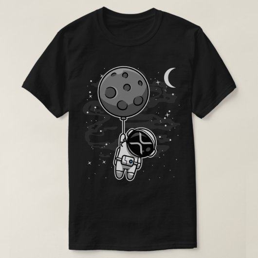 Astronaut Floating Ripple XRP Crypto Coin HODL T-shirt (Design voorkant)