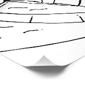 Astronaut Floral space art Perfect Poster (Hoek)