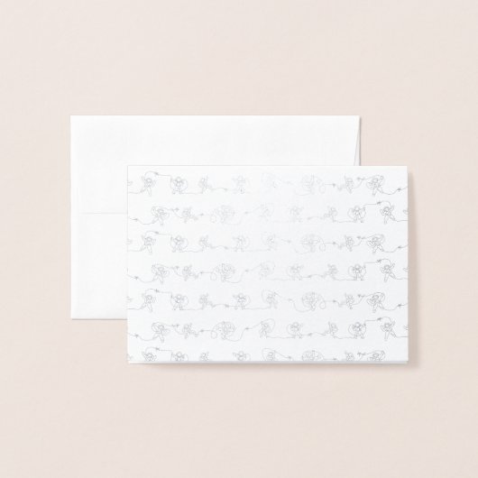 Astronaut Folie Kaarten (Voorkant met envelop)