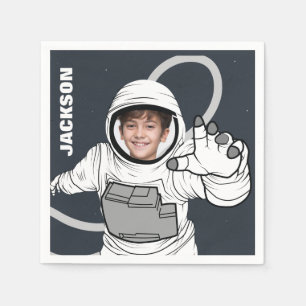 Astronaut Foto van Birthday, gepersonaliseerd Servet