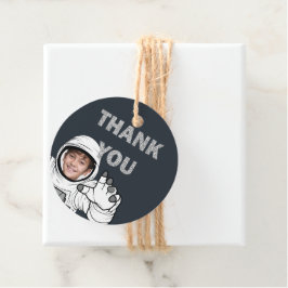 Astronaut Foto Verjaardag Dank u Bedankjes Labels