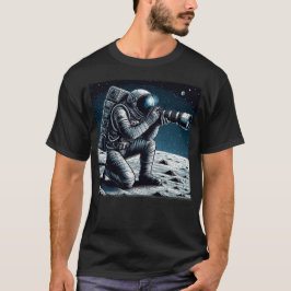 Astronaut fotografeert op de maan t-shirt