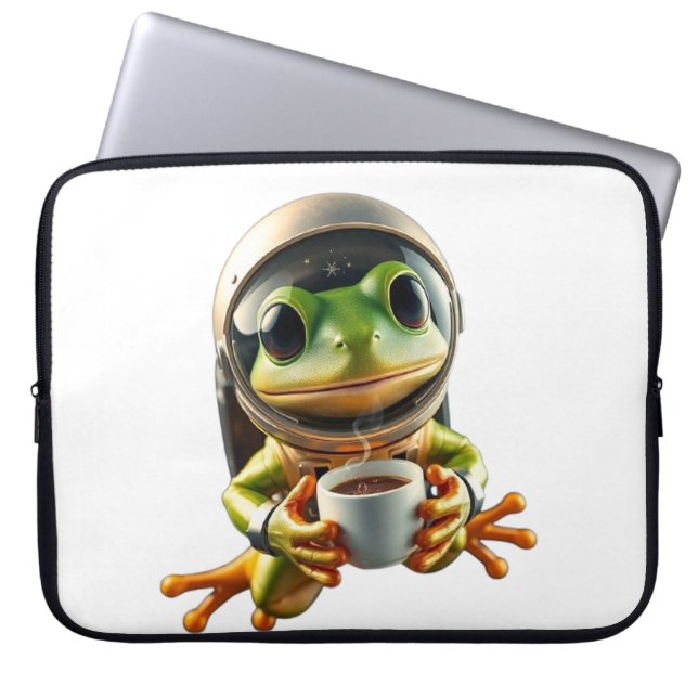 Astronaut Frog Laptop Sleeve (Voorkant)
