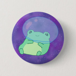 Astronaut Frog Ronde Button 5,7 Cm