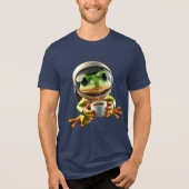 Astronaut Frog Tri-Blend Shirt (Voorkant)