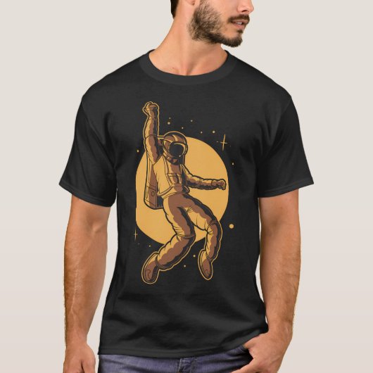 Astronaut Funky Design T-shirt (Voorkant)