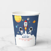 Astronaut -  Funny Birthday Boy  Papieren Bekers (Achterkant)