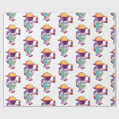 Astronaut , Funny Planets Cadeaupapier (Vlak)