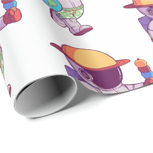 Astronaut , Funny Planets Cadeaupapier (Rol Hoek)