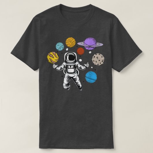 Astronaut Funny Planets Solar system T-shirt (Design voorkant)