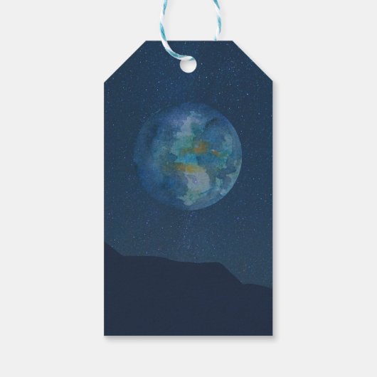 Astronaut Galaxy Birthday Cadeaulabel (Achterkant)