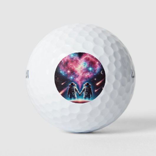 Astronaut Galaxy Golf Ball Design Golfballen (Voorkant)