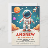 Astronaut Galaxy Space verjaardagsfeestje Kaart (Voorkant)