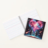 Astronaut Galaxy Spiral Notitieboek (Binnen)