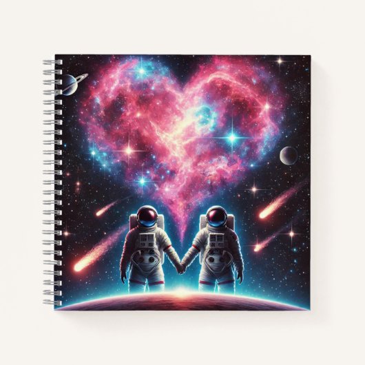 Astronaut Galaxy Spiral Notitieboek (Voorkant)