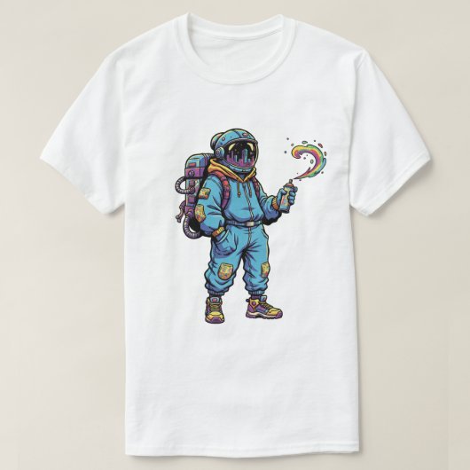 Astronaut Galaxy Stars graffiti Vibes T-Shirt (Design voorkant)