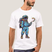 Astronaut Galaxy Stars graffiti Vibes T-Shirt (Voorkant)