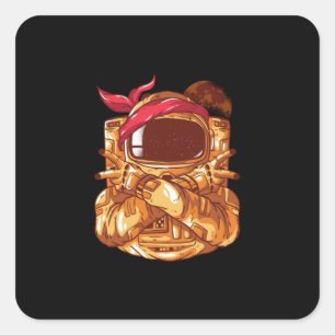ASTRONAUT GANGSTA VIERKANTE STICKER