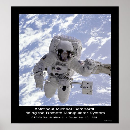 Astronaut Gernhardt-STS-69 Shuttle Mission NASA Poster (Voorkant)