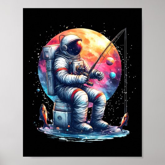 Astronaut Gevist in Space Boys Meisjes Kinder Astr Poster (Voorkant)