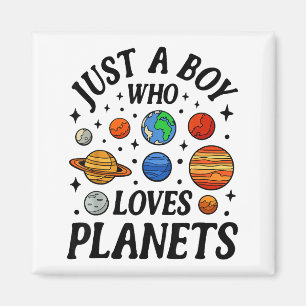 Astronaut gewoon een jongen die van planeten houdt magneet