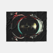 Astronaut Ghost Skeleton - Spooky Skull Halloween Fleece Deken (Voorkant (Horizontaal))