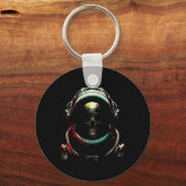 Astronaut Ghost Skeleton - Spooky Skull Halloween Sleutelhanger (Voorkant)