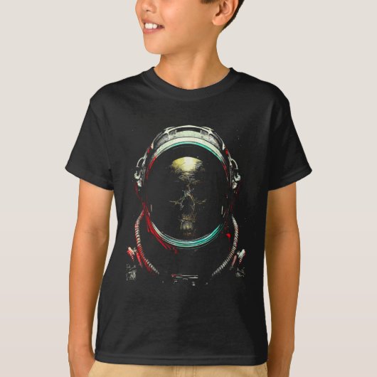 Astronaut Ghost Skeleton - Spooky Skull Halloween T-shirt (Voorkant)