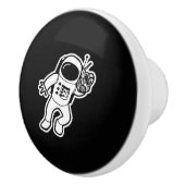 Astronaut Gift Music Space Radio Universe Keramische Knop (Rechts)