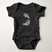 Astronaut Gift Women Space Manatee Romper (Voorkant)