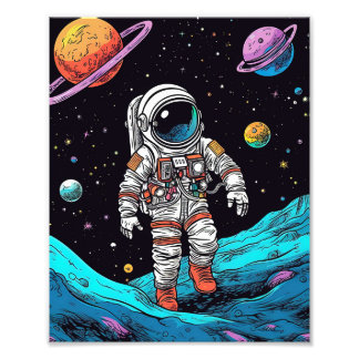 Astronaut Gifts Kinder maanlanding Foto Afdruk