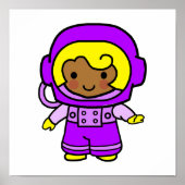 Astronaut Girl 1 Poster (Voorkant)