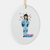 Astronaut-Girl 2 Keramisch Ornament (Rechts)