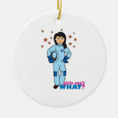 Astronaut-Girl 2 Keramisch Ornament (Voorkant)