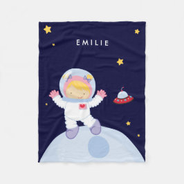 Astronaut Girl Fleece Deken