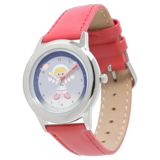 Astronaut girl horloge (Gekanteld)