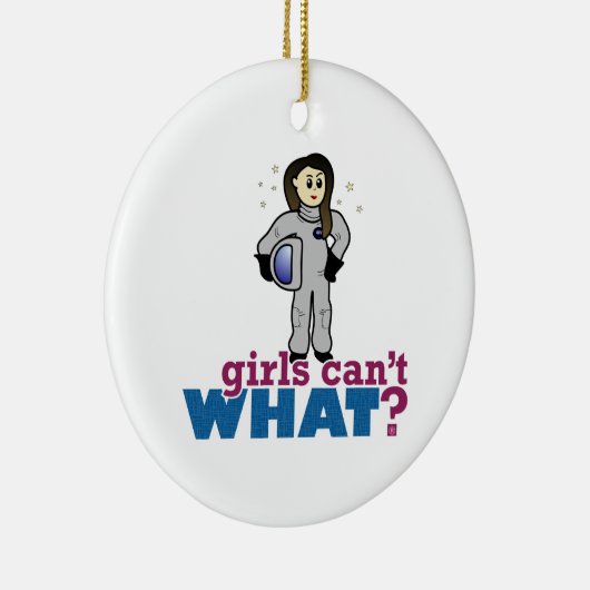 Astronaut Girl Keramisch Ornament (Rechts)