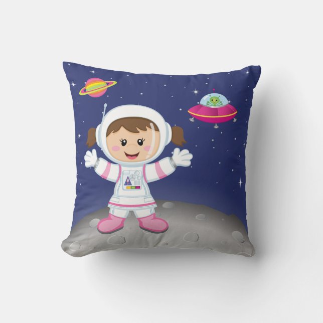 Astronaut girl kussen (Voorkant)