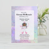 Astronaut girl Outer Space Kaart (Staand voorkant)