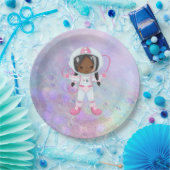 Astronaut girl Outer Space Papieren Bordje (Feest)