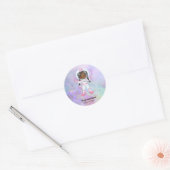 Astronaut girl Outer Space Ronde Sticker (Envelop)