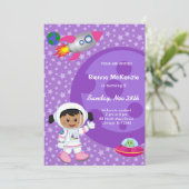 Astronaut girl Thema's Kaart (Staand voorkant)